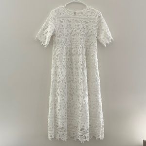 White Lace Dress, Size Small